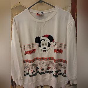 Vintage Christmas Hologram Mickey mouse sweatshirt